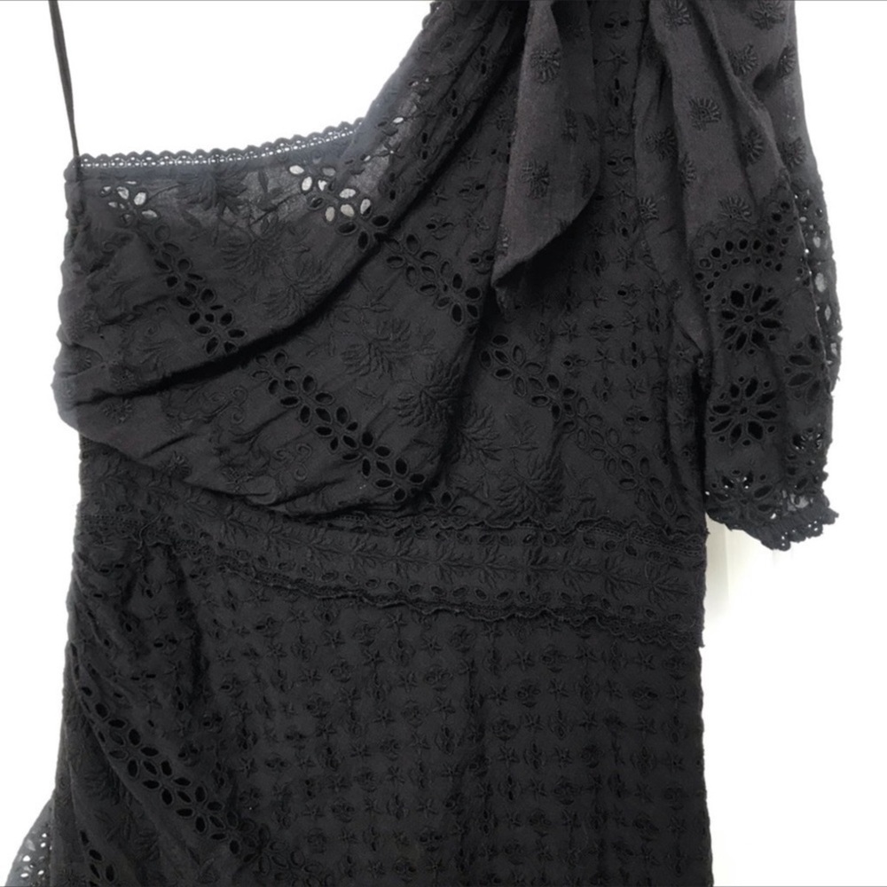 Ulla Johnson Gwyneth One Shoulder Eyelet Dress S/4 - Picture 6 of 6